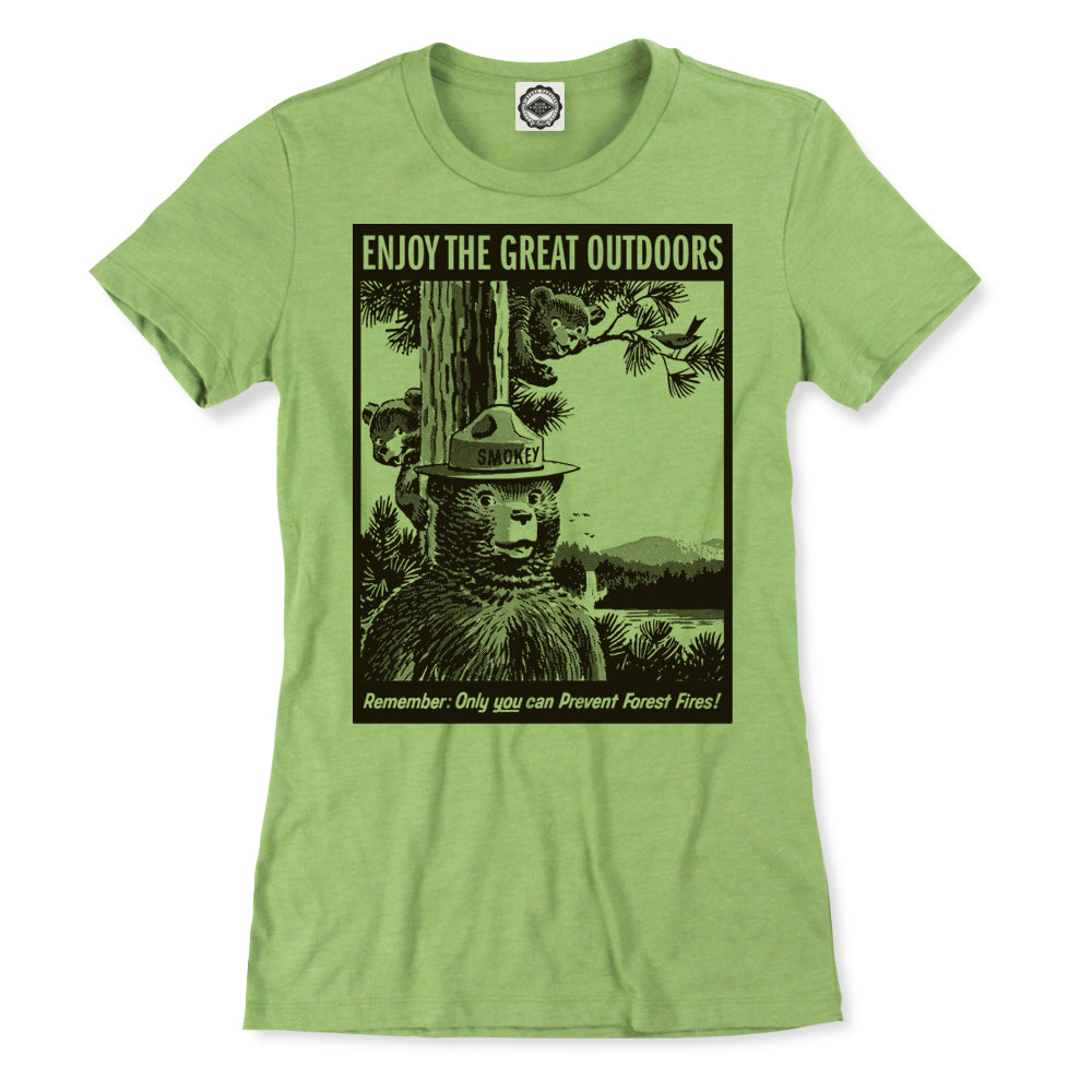 Smokey Bear "Enjoy The Great Outdoors" Women's Tee