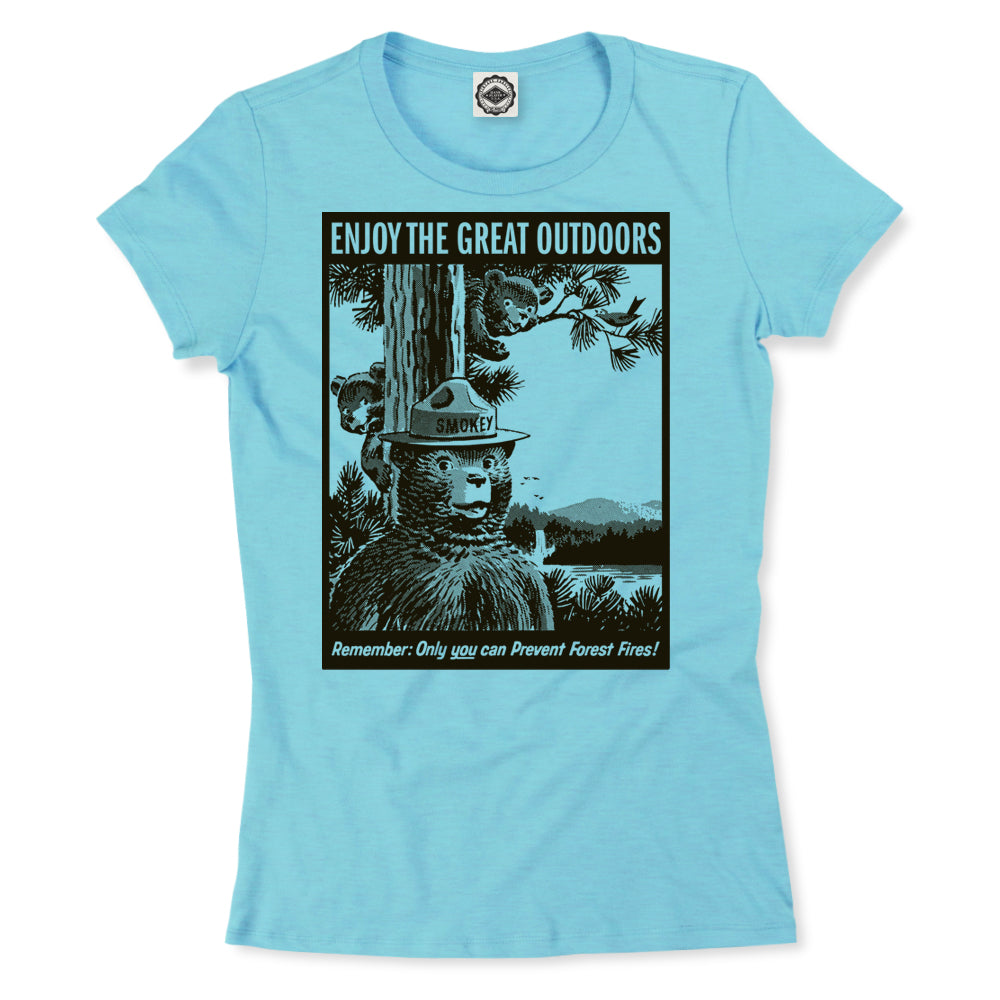 Smokey Bear "Enjoy The Great Outdoors" Women's Tee