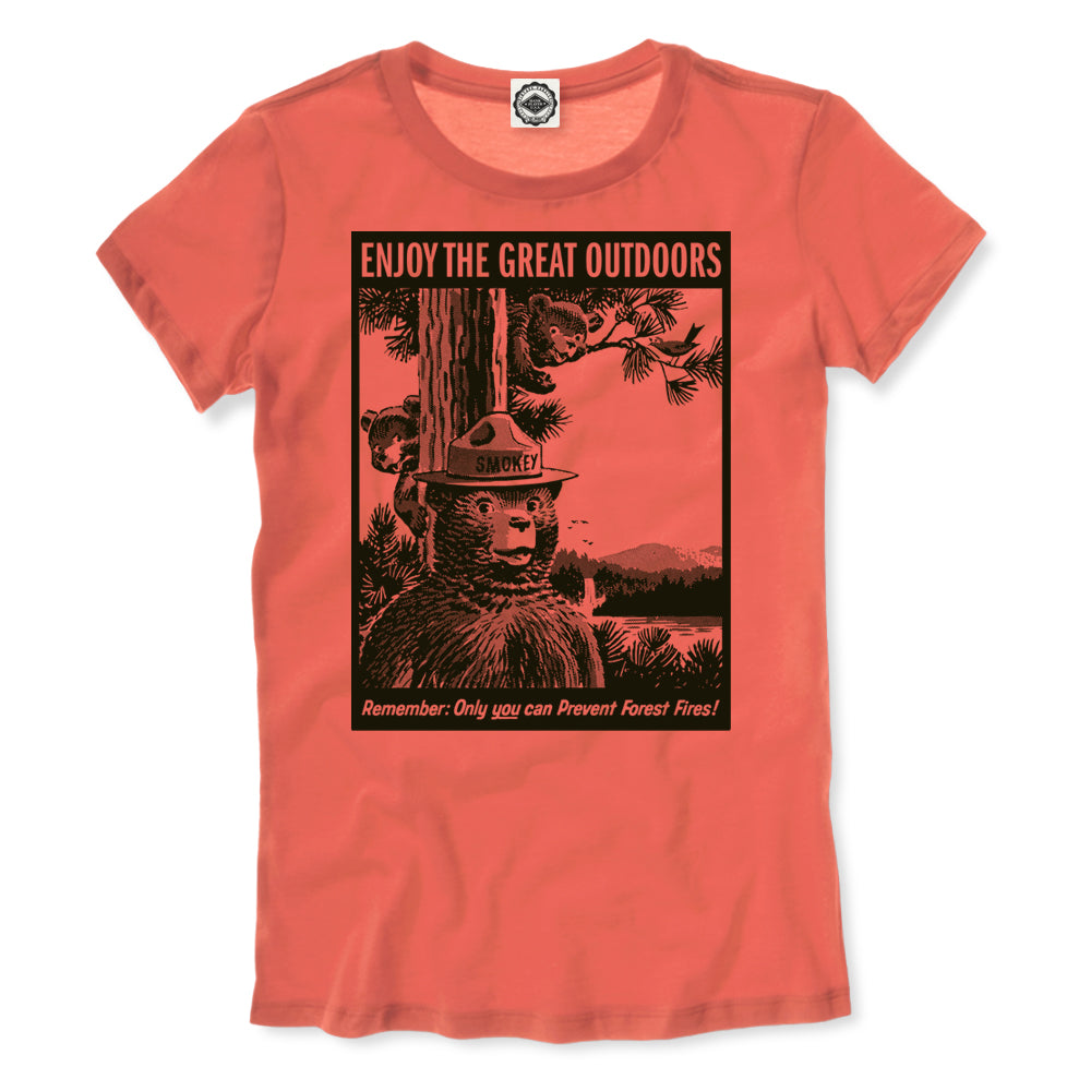 Smokey Bear "Enjoy The Great Outdoors" Women's Tee