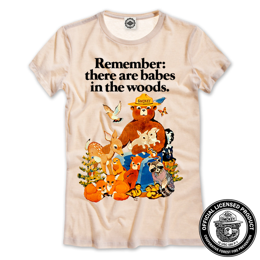 Smokey Bear Vintage "Babes In The Woods" Poster Women's Tee