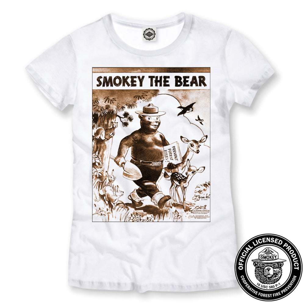Smokey Bear "Smokey The Bear Song Book" Women's Tee