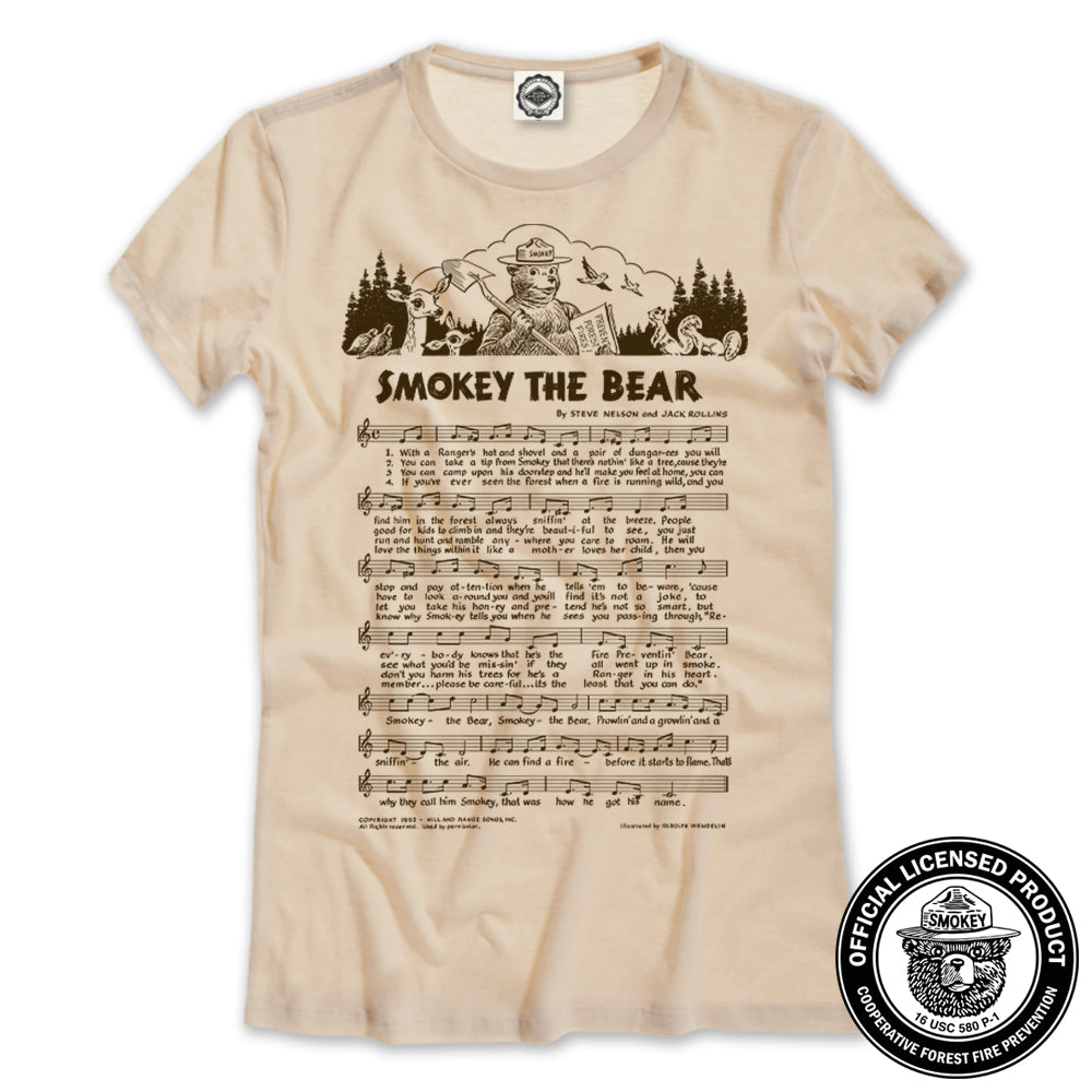 Smokey Bear "Smokey The Bear Lyrics" Women's Tee