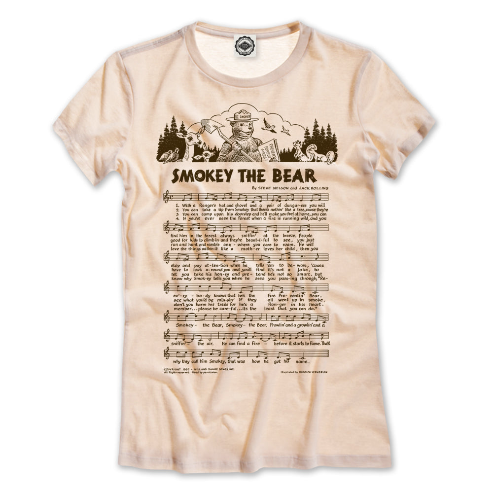 Smokey Bear "Smokey The Bear Lyrics" Women's Tee