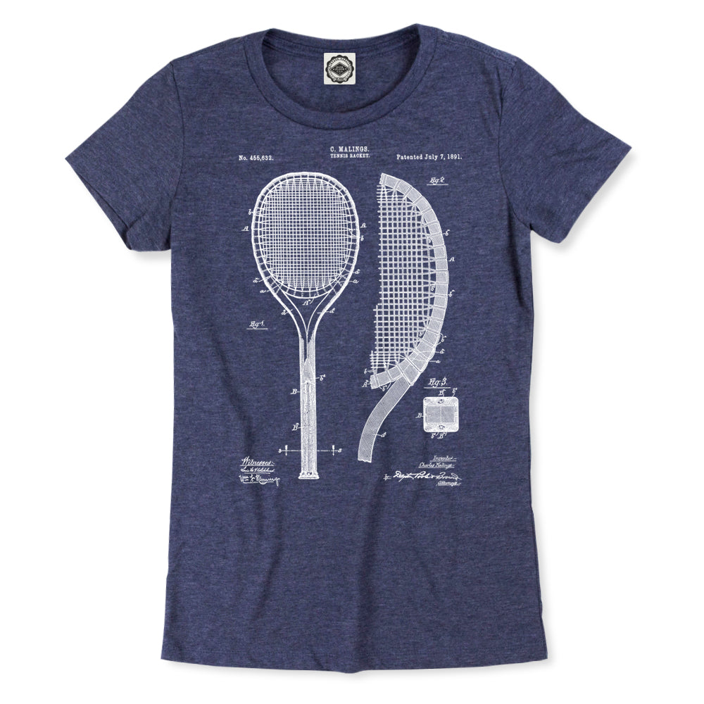 Tennis Racket Patent Women's Tee