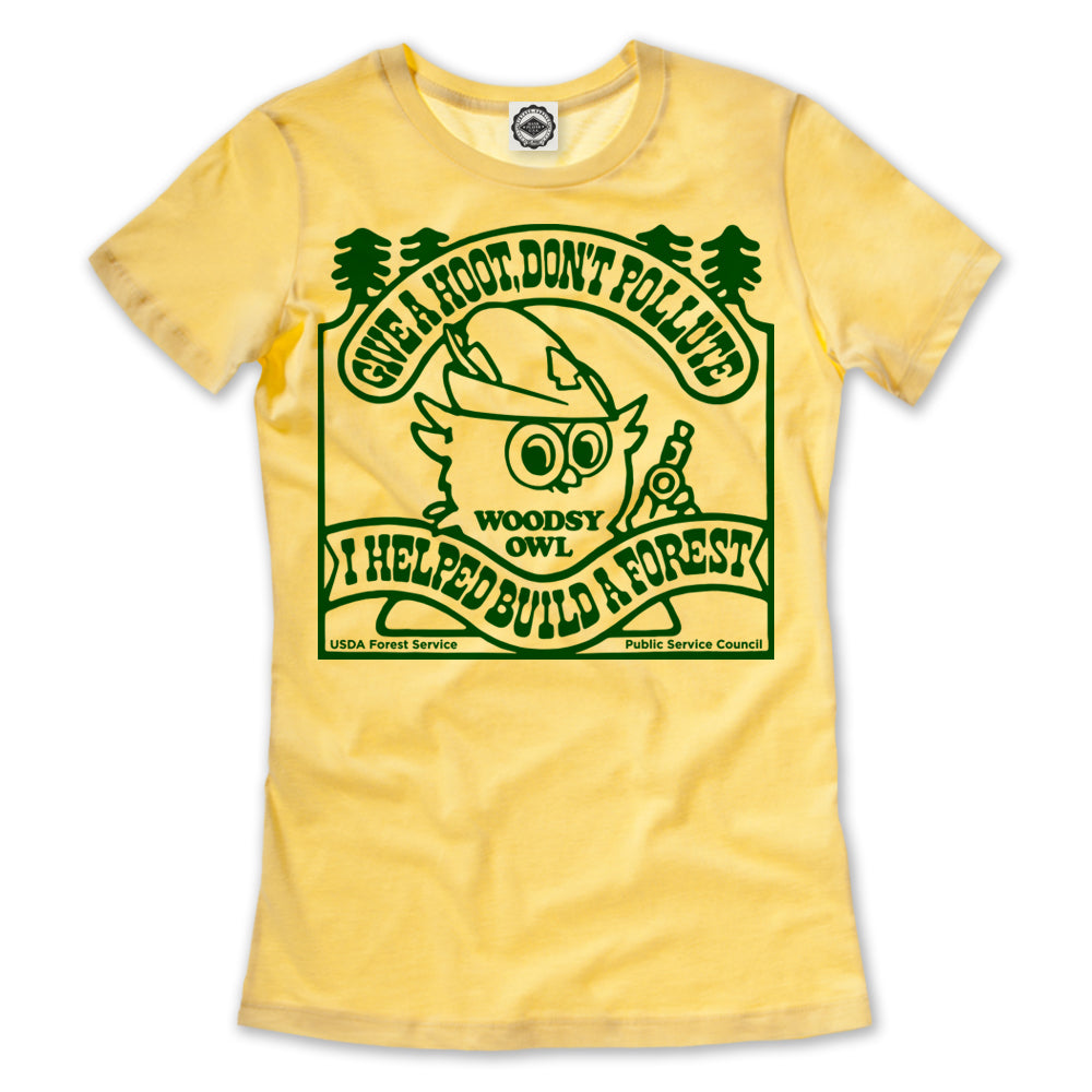 Woodsy Owl "I Helped Build A Forest" Women's Tee