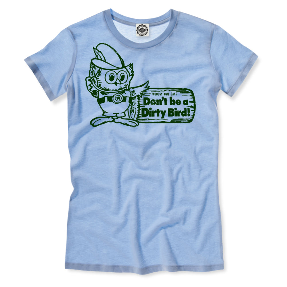 Woodsy Owl "Don't Be A Dirty Bird" Women's Tee