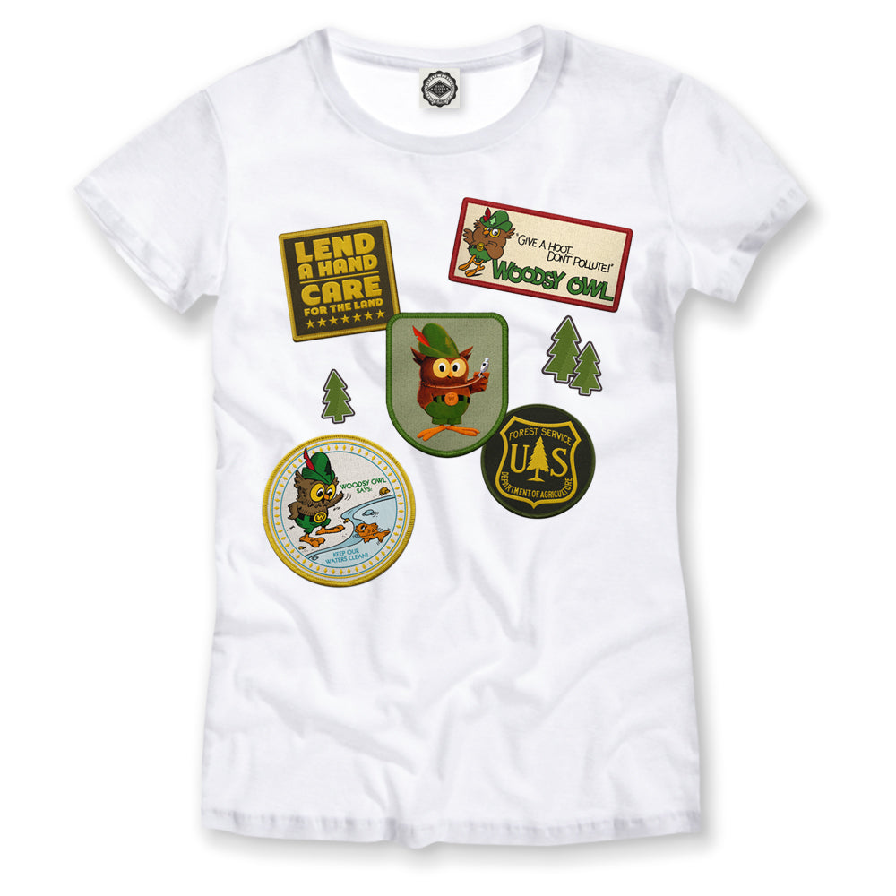 Woodsy Owl Patches Women's Tee