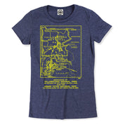 Yellowstone National Park Vintage Map Women's Tee