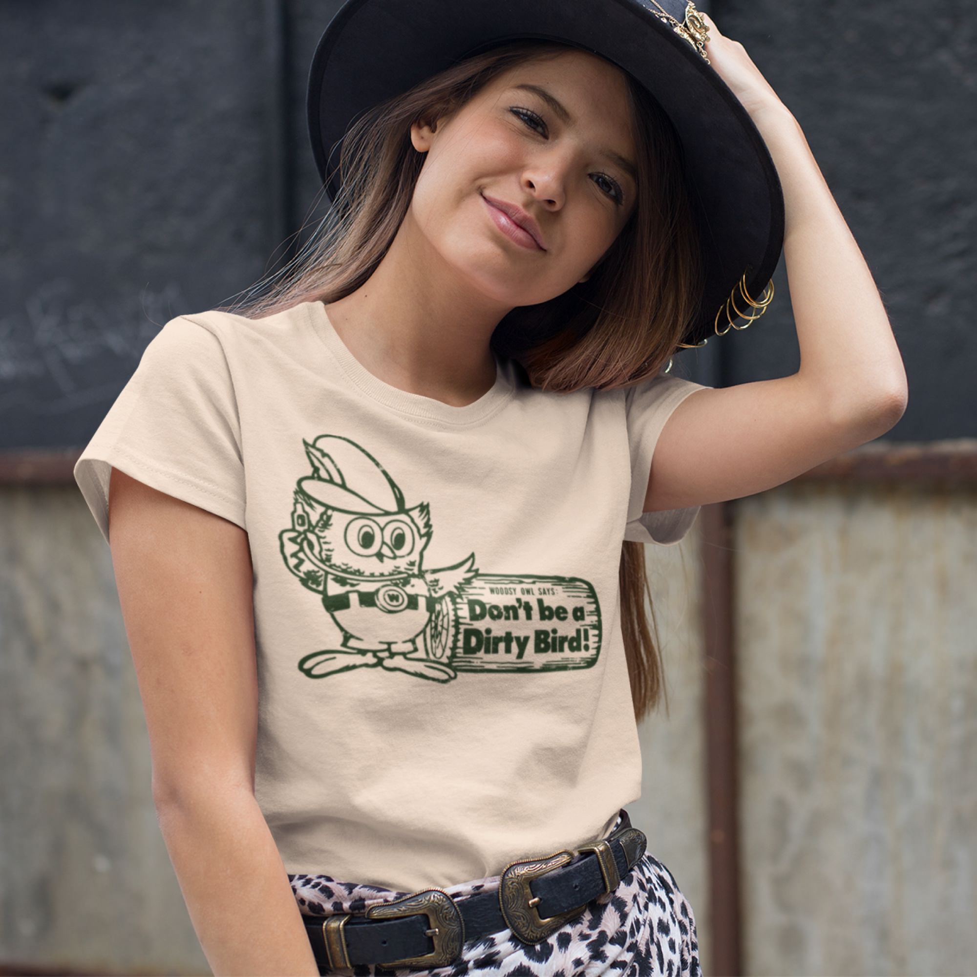 Woodsy Owl "Don't Be A Dirty Bird" Women's Tee